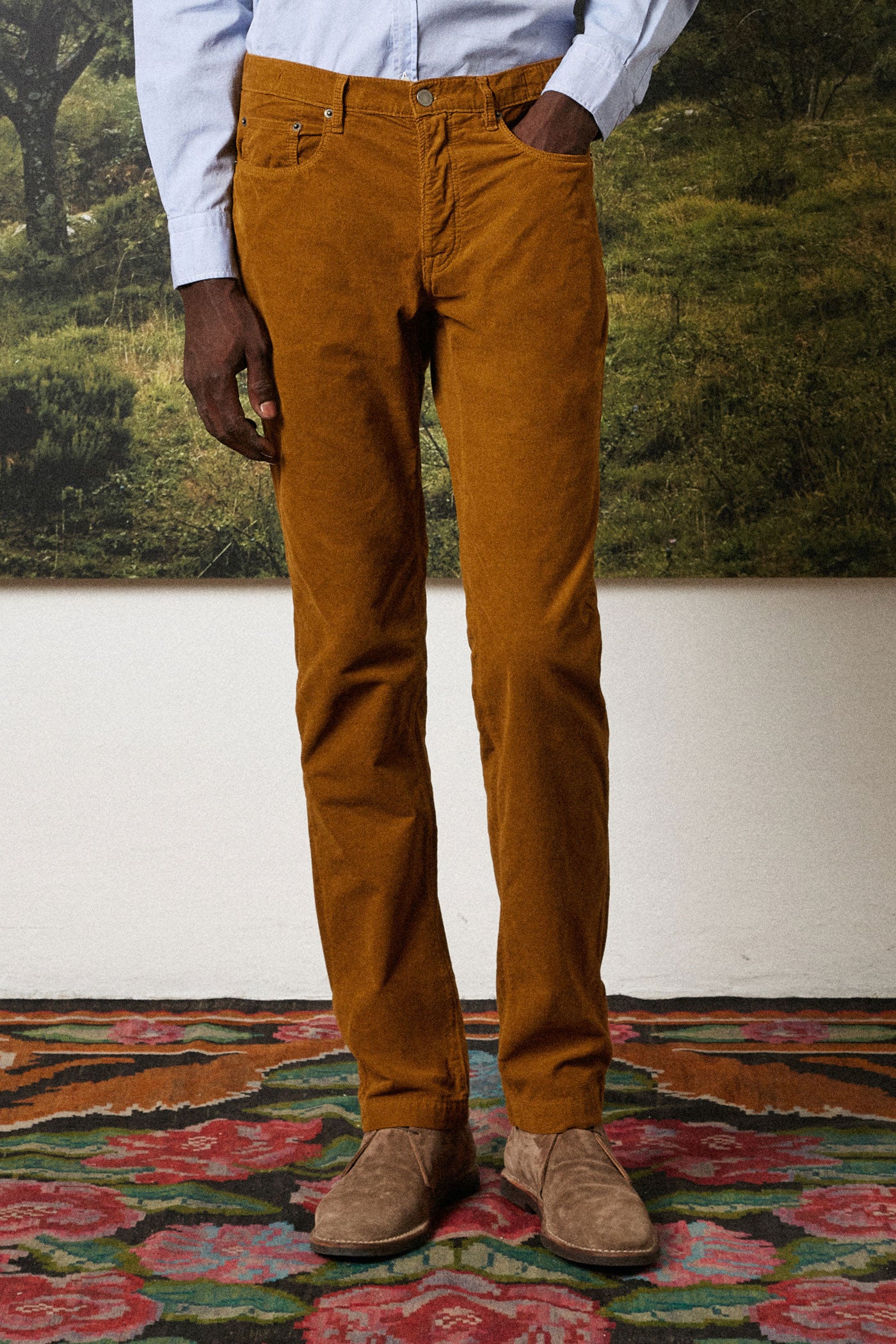 – clay five-pocket trousers Corduroy - Massimo ALUNGA Alba -