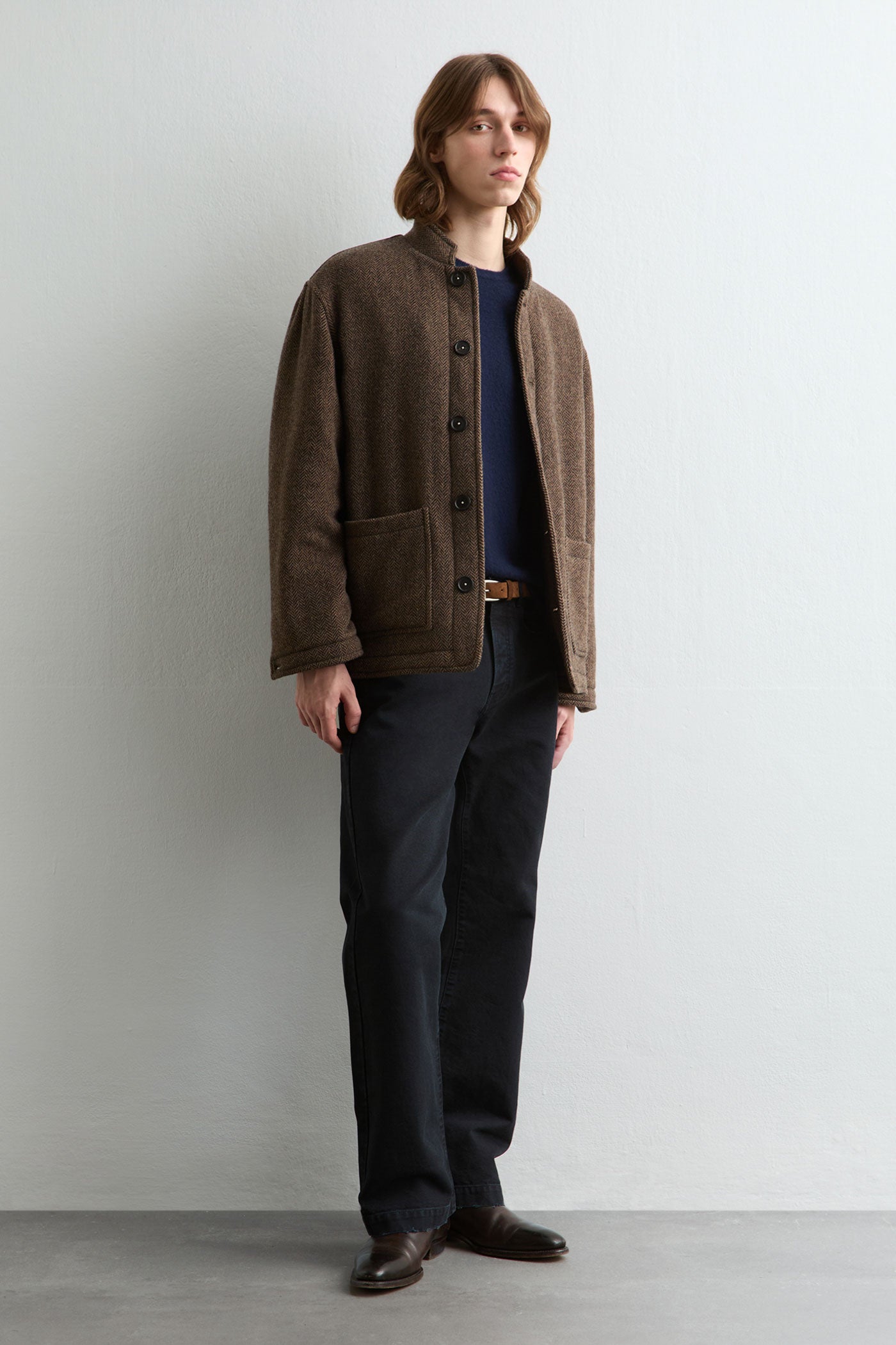 CHEVROLET - Reversible padded wool jacket - brown – Massimo Alba