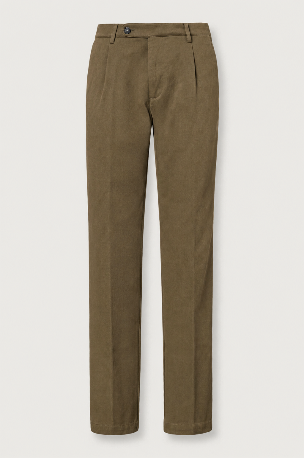 IONIO2 - Cotton gabardine trousers - military – Massimo Alba