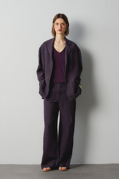 ADELAIDE - Linen jacket - purple – Massimo Alba