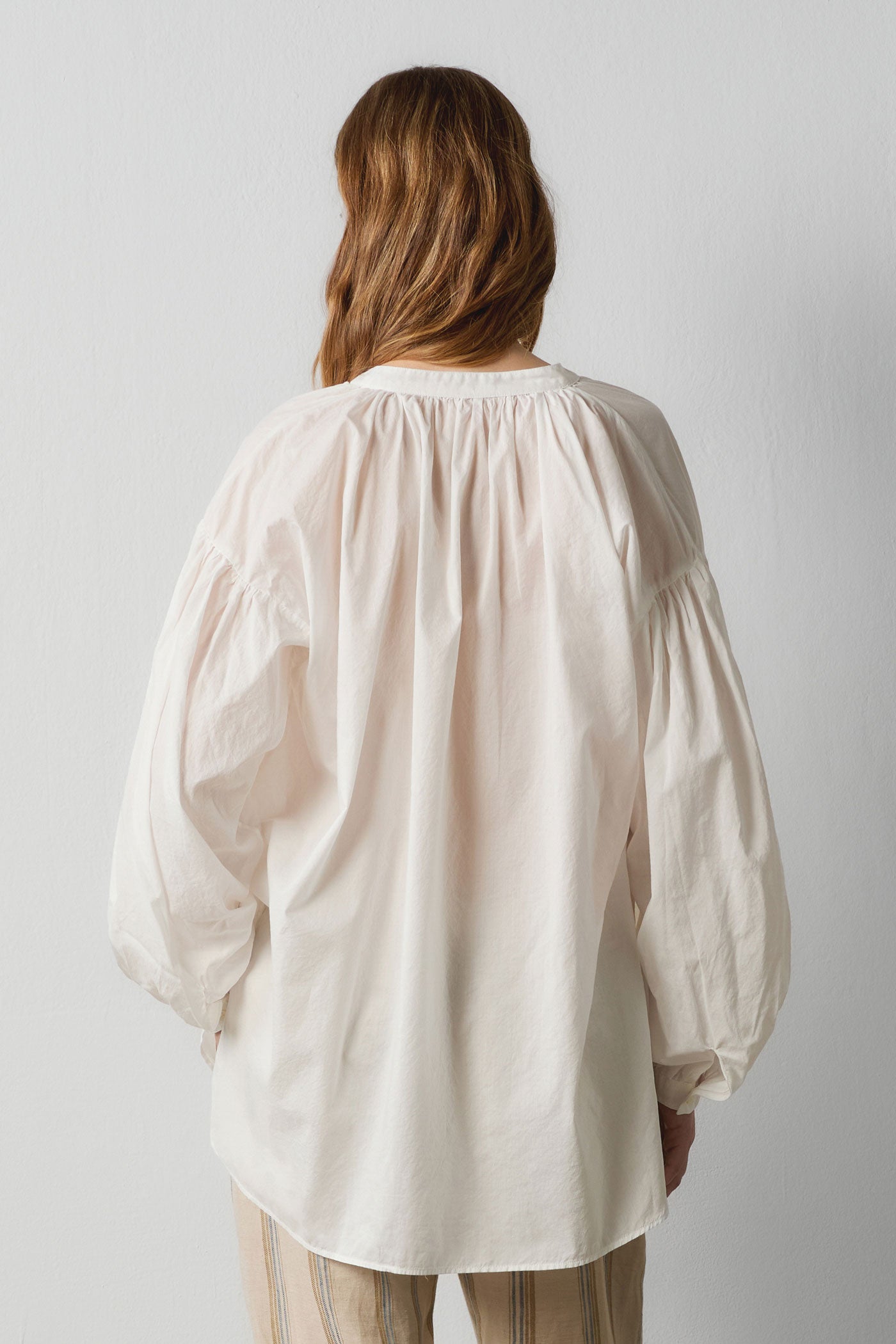 HARPER - Cotton voile blouse - bianco – Massimo Alba