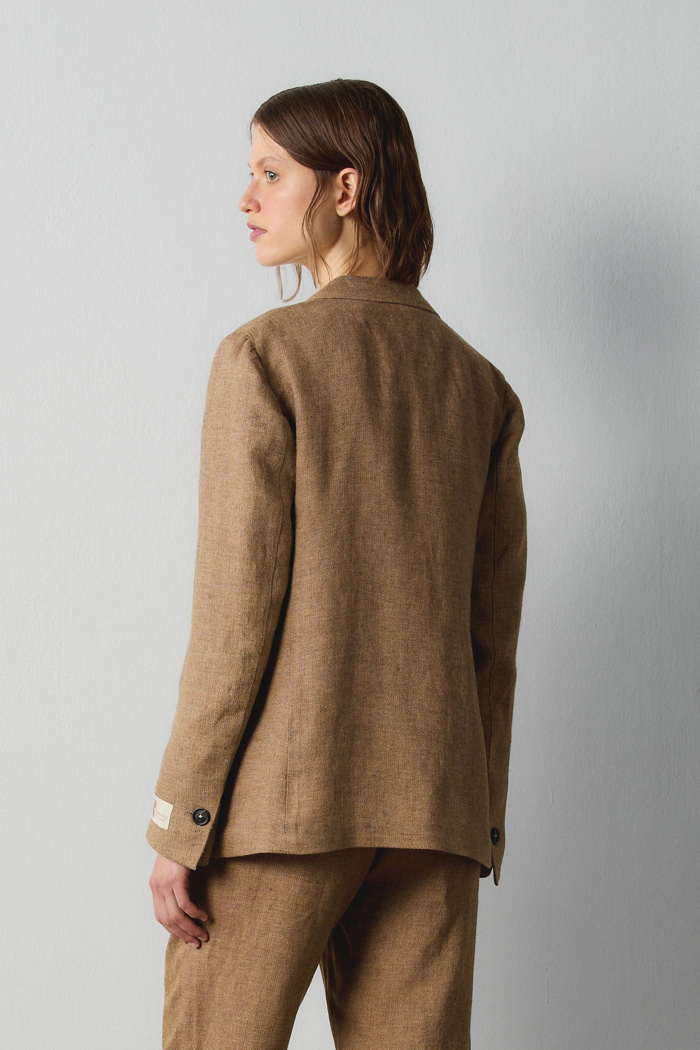 LINOSA - Linen jacket - brown – Massimo Alba