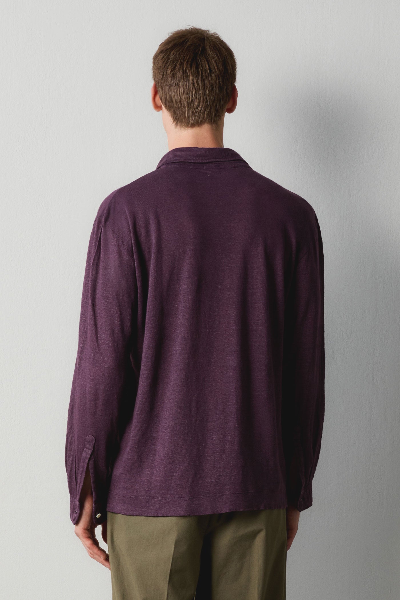 grape dress shirt ROYAL TEXTURE L/S BUTTON-DOWN DRESS SHIRT