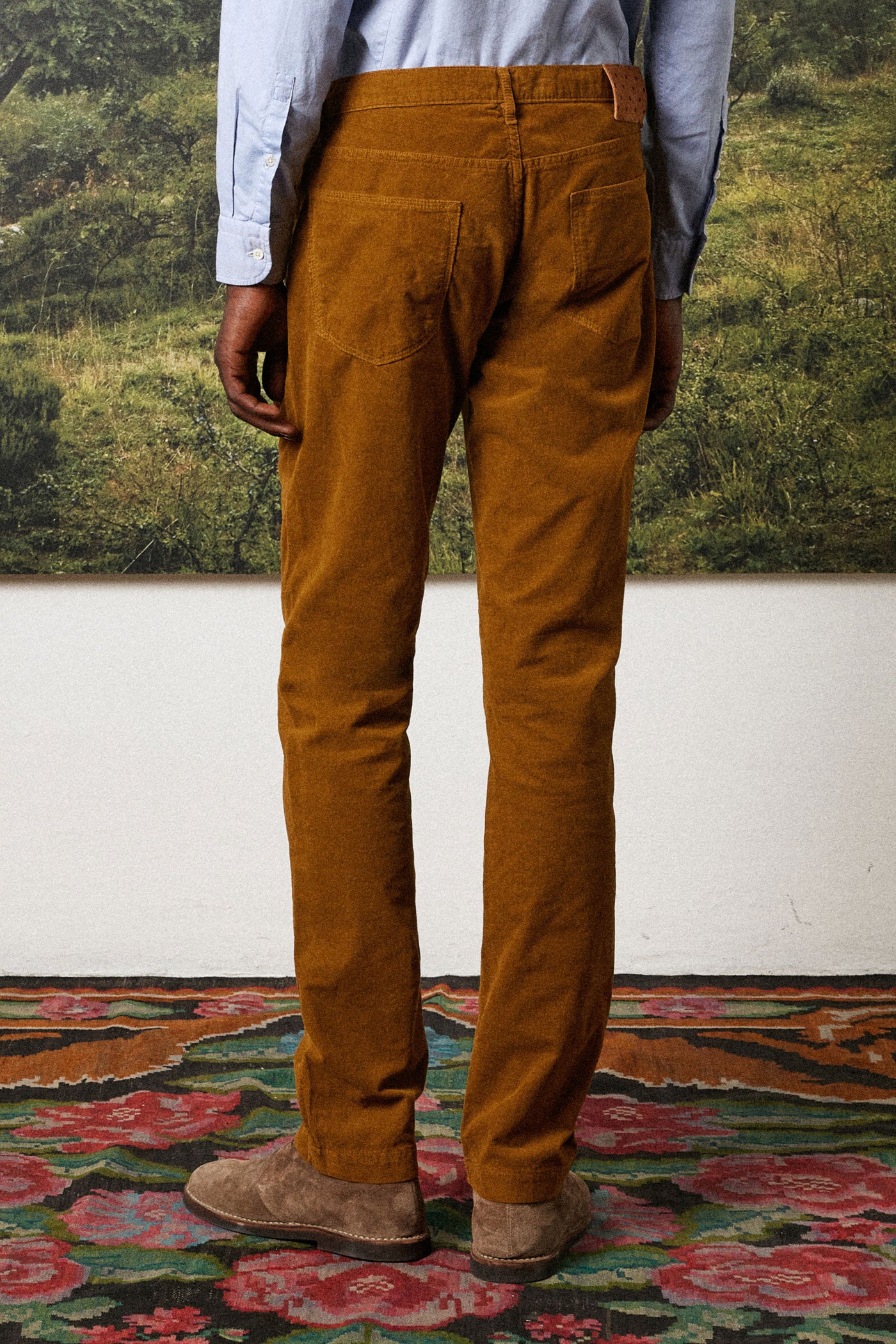 ALUNGA - Corduroy five-pocket trousers - clay – Massimo Alba