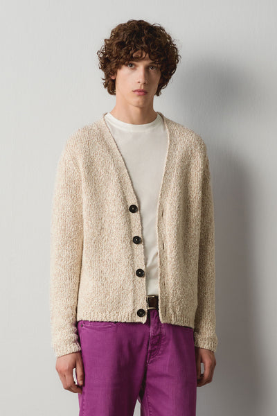 PABLO - Cotton cardigan - bronze – Massimo Alba