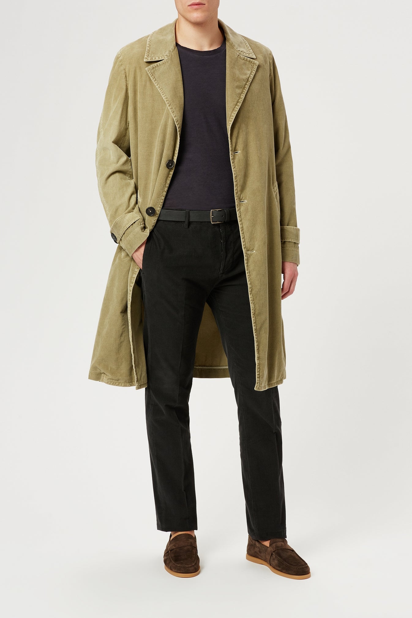 RAIN2 - Cotton needlecord duster coat - agades – Massimo Alba